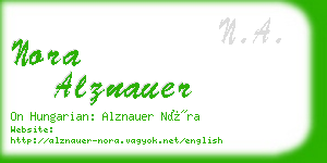 nora alznauer business card